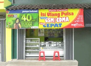 Desain Konter Pulsa Menarik Pelanggan