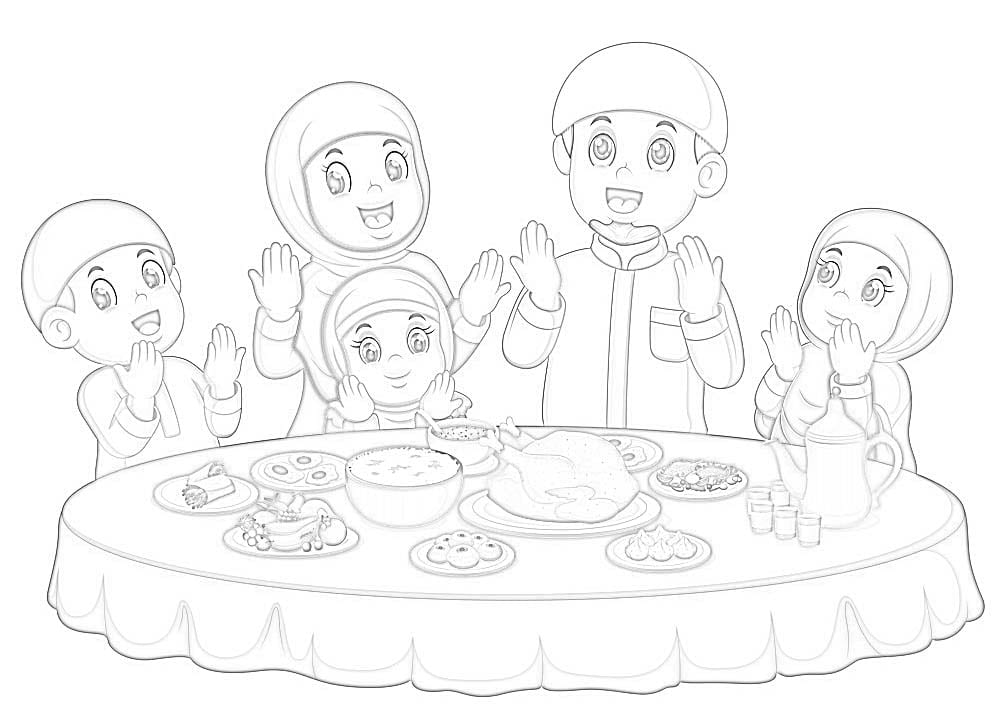 Mewarnai Gambar Keluarga Besar