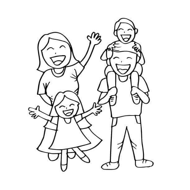 Mewarnai Gambar Keluarga Besar