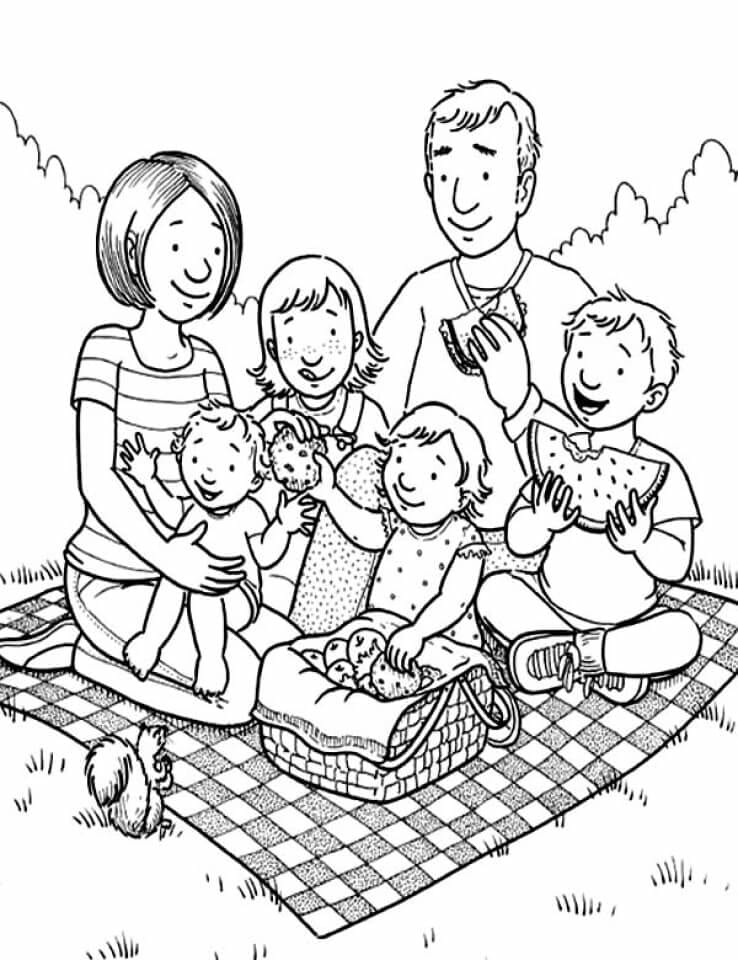 Mewarnai Gambar Keluarga Besar
