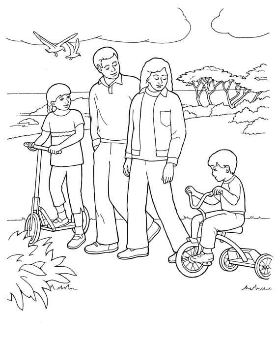 Mewarnai Gambar Keluarga Besar