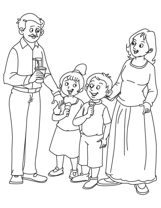 Mewarnai Gambar Keluarga Besar