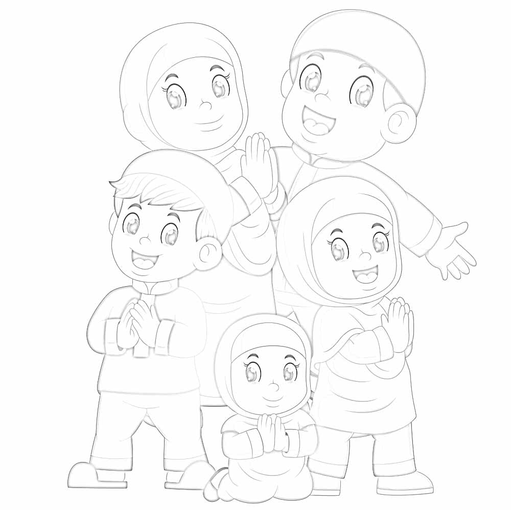 Mewarnai Gambar Keluarga Besar