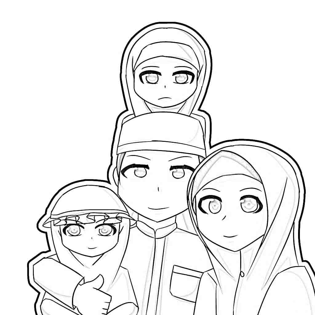 Mewarnai Gambar Keluarga Besar