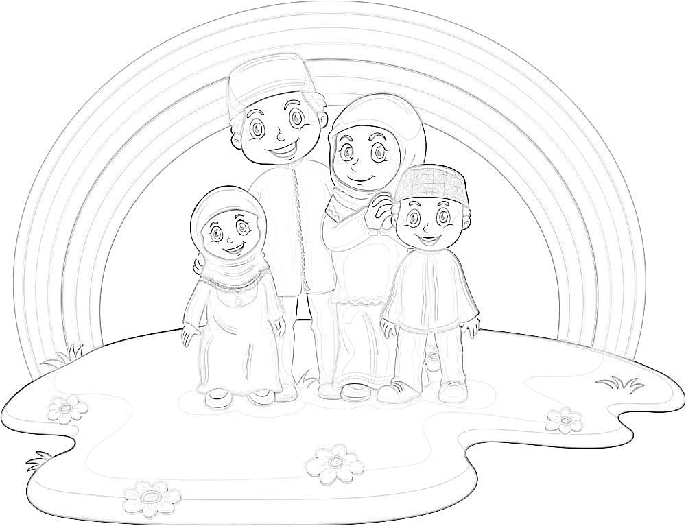 Mewarnai Gambar Keluarga Besar