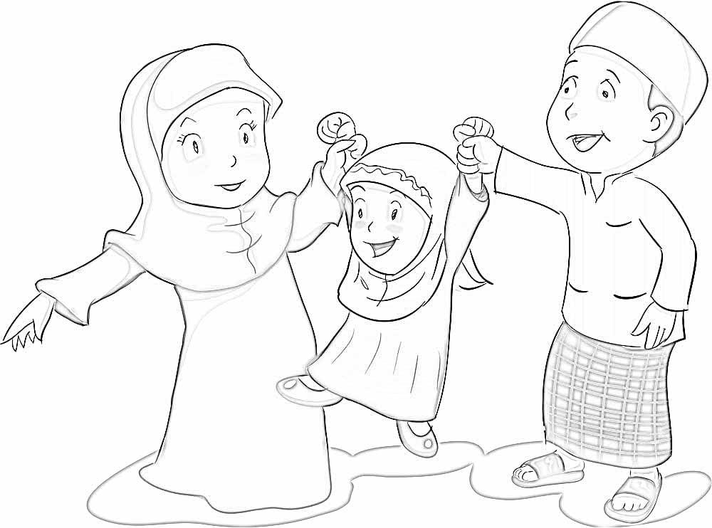 Mewarnai Gambar Keluarga Besar