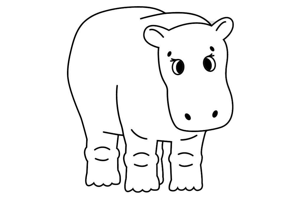Gambar Kartun Lucu Hitam Putih