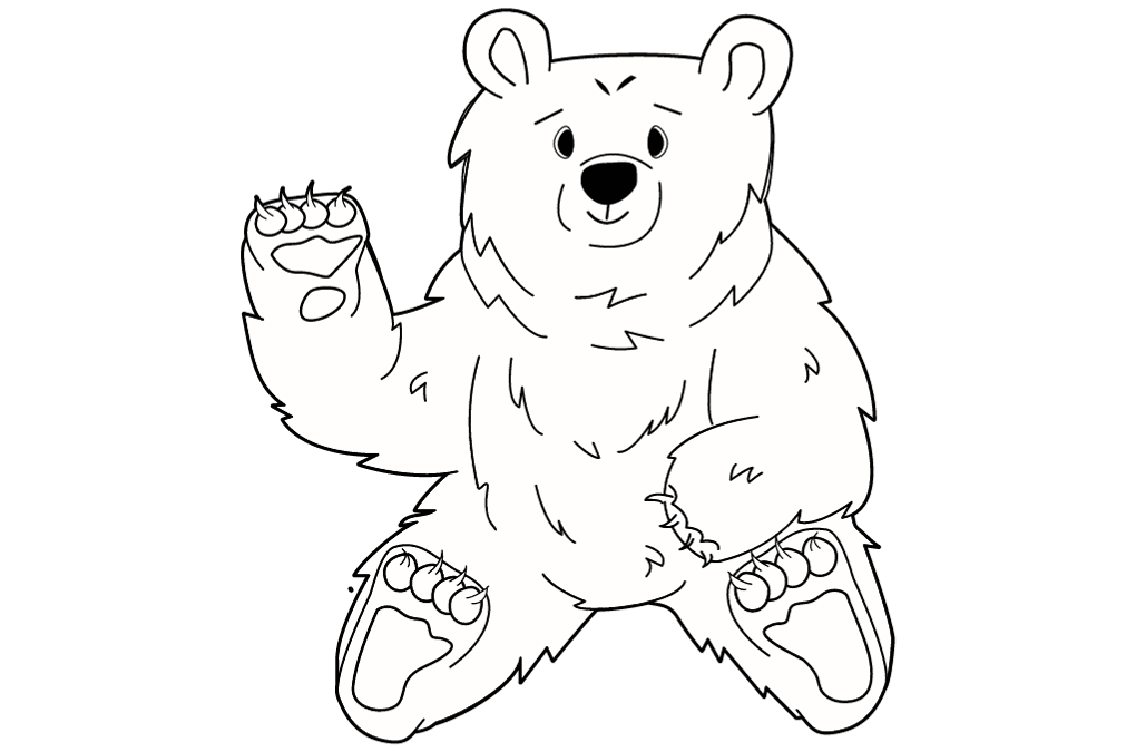 Gambar Kartun Lucu Hitam Putih
