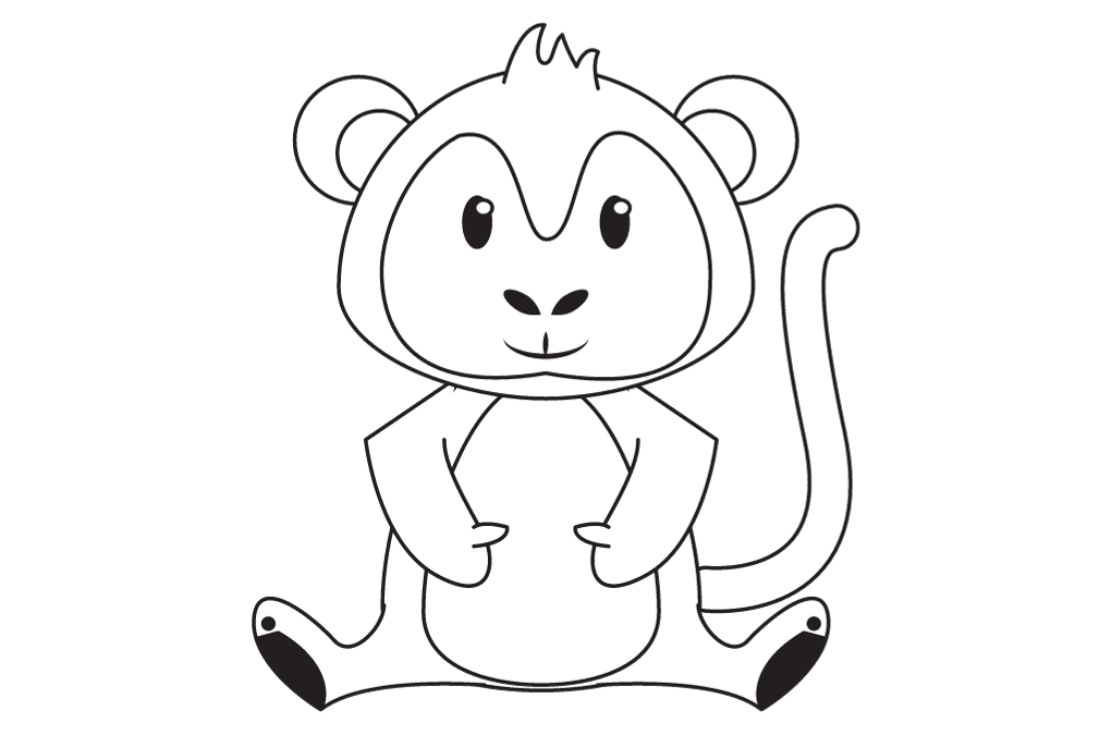 Gambar Kartun Lucu Hitam Putih