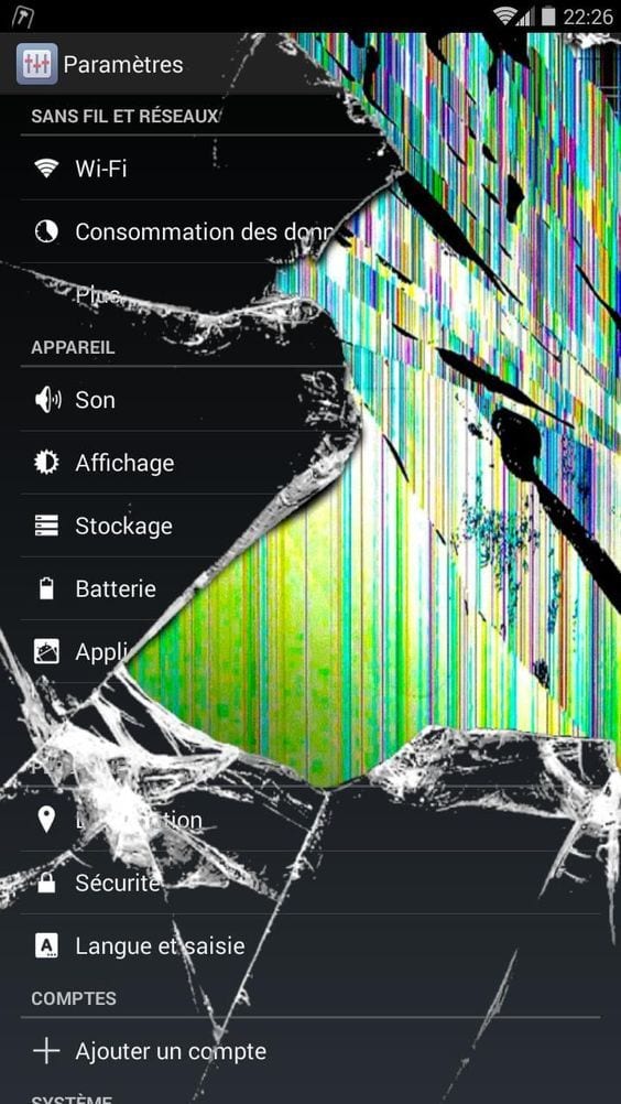 Wallpaper Layar Pecah