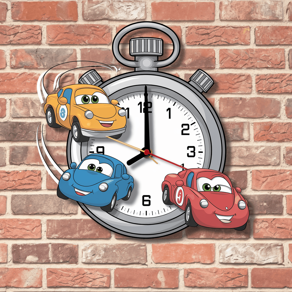 gambar jam dinding kartun tanpa jarum