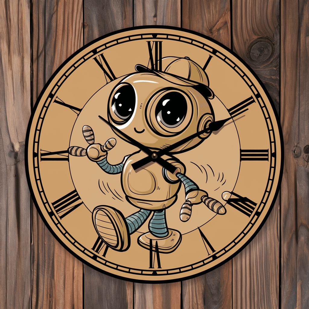 gambar jam dinding kartun tanpa jarum