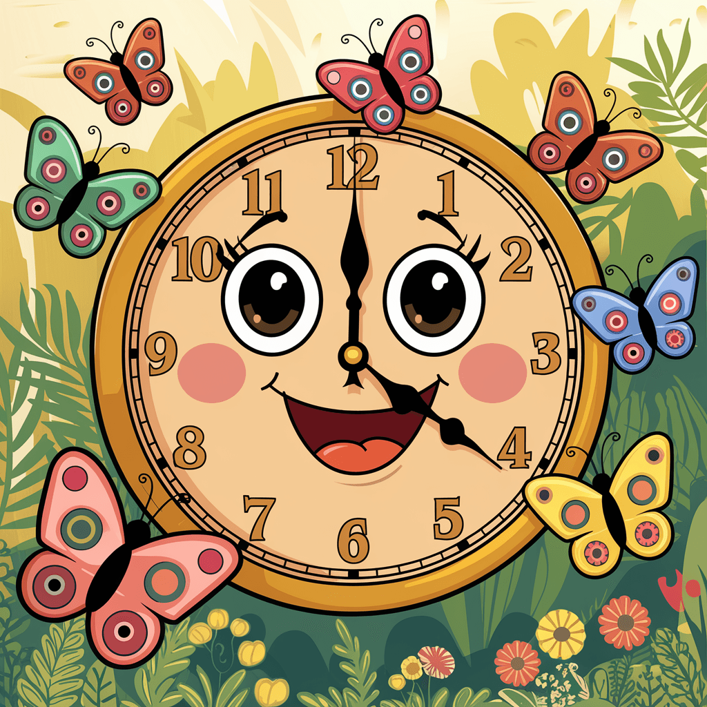 gambar jam dinding kartun tanpa jarum