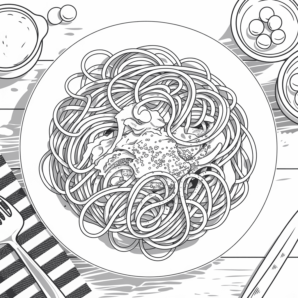 gambar makanan yang belum diwarnai