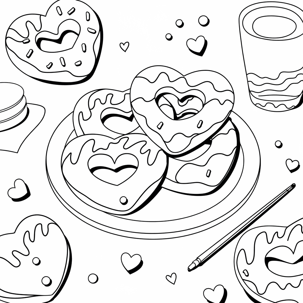 gambar makanan yang belum diwarnai