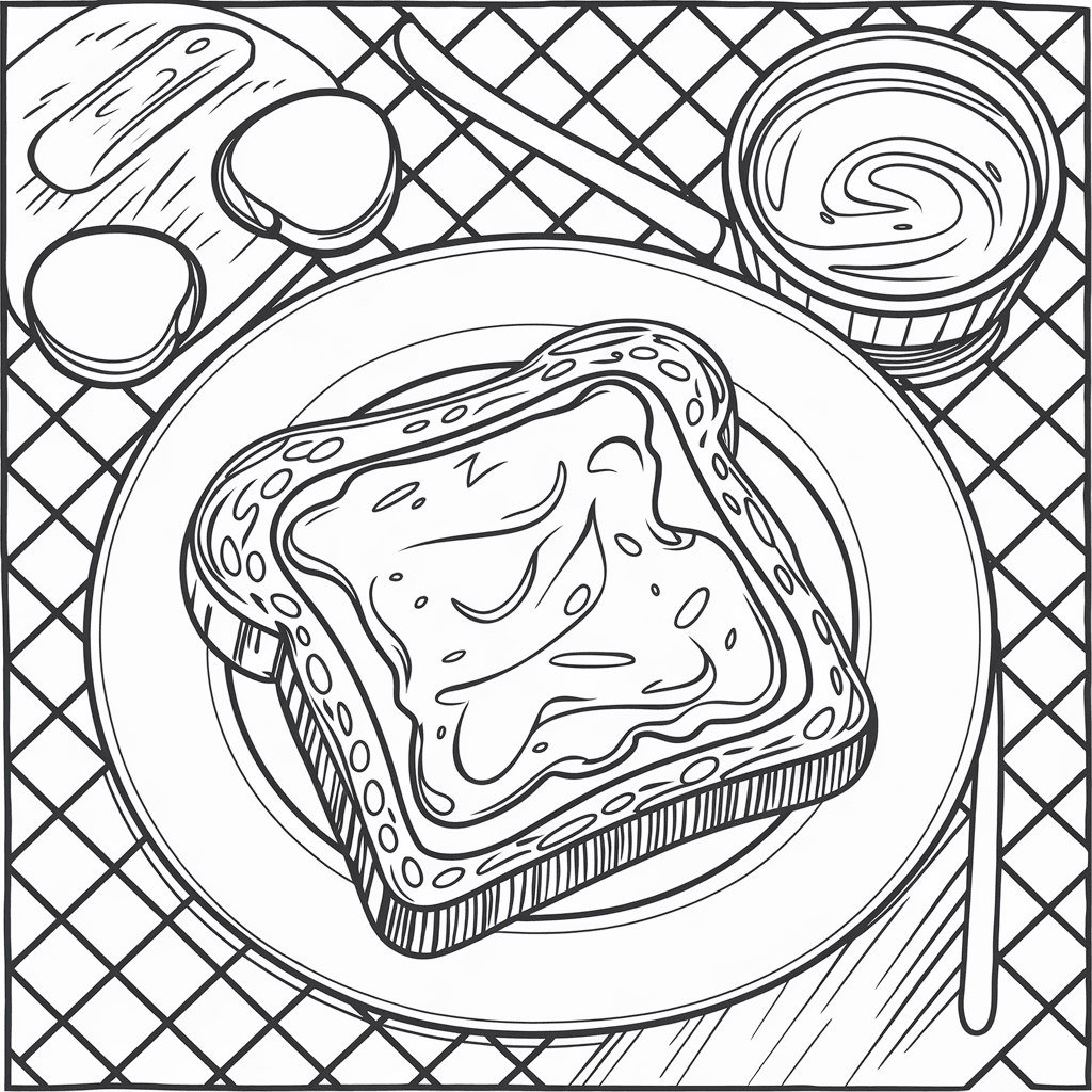 gambar makanan yang belum diwarnai