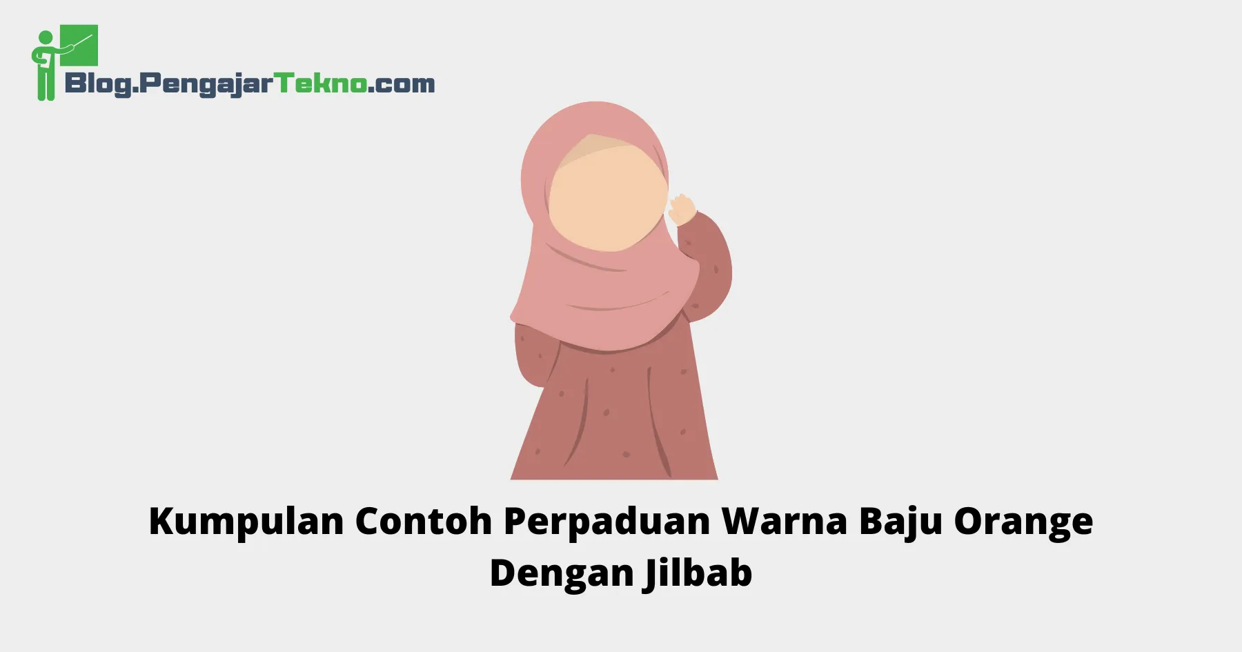 Perpaduan Warna Baju Orange Dengan Jilbab
