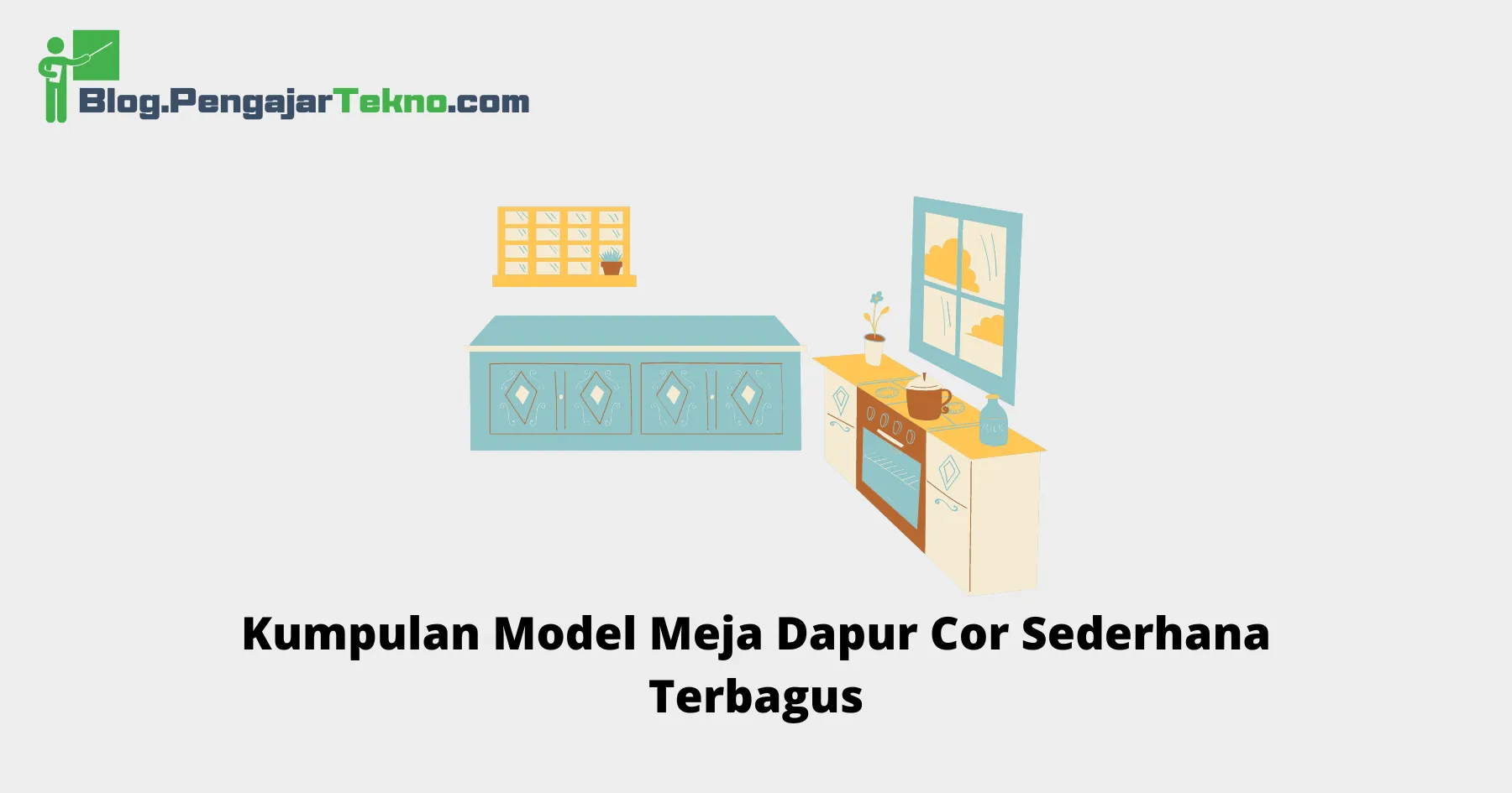 model meja dapur cor sederhana